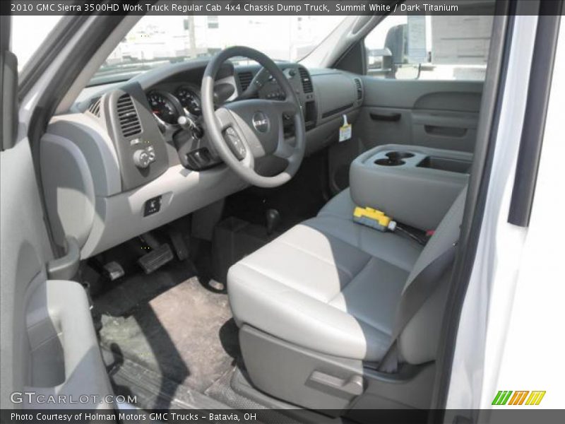 Summit White / Dark Titanium 2010 GMC Sierra 3500HD Work Truck Regular Cab 4x4 Chassis Dump Truck