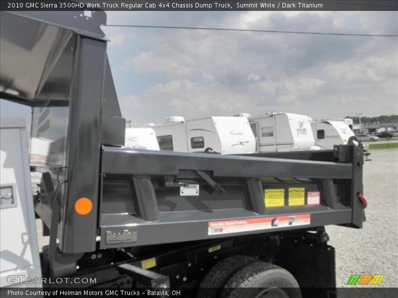 Summit White / Dark Titanium 2010 GMC Sierra 3500HD Work Truck Regular Cab 4x4 Chassis Dump Truck