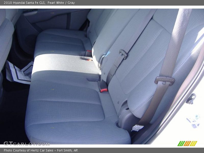 Pearl White / Gray 2010 Hyundai Santa Fe GLS