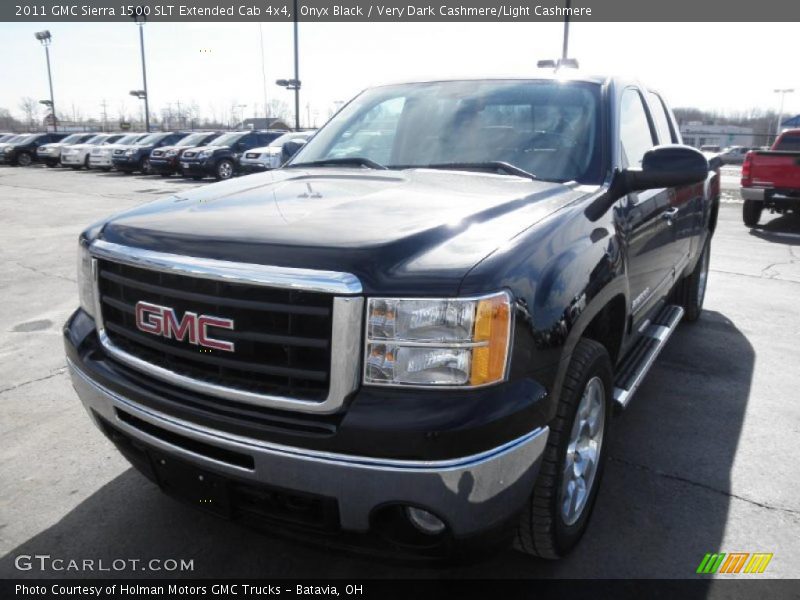 Onyx Black / Very Dark Cashmere/Light Cashmere 2011 GMC Sierra 1500 SLT Extended Cab 4x4