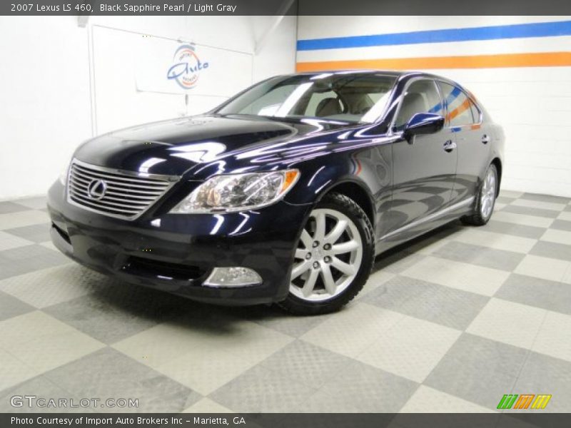 Black Sapphire Pearl / Light Gray 2007 Lexus LS 460