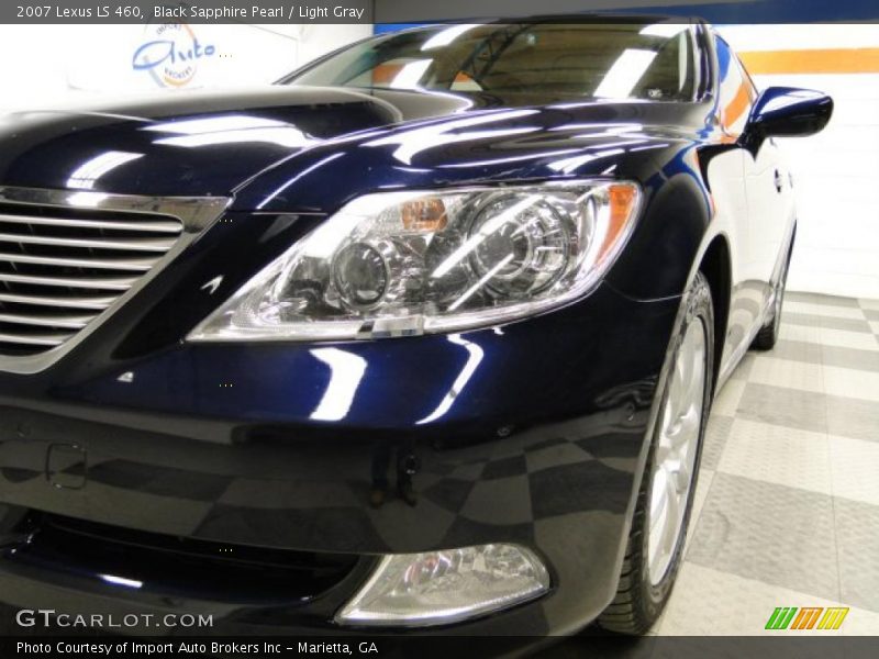 Black Sapphire Pearl / Light Gray 2007 Lexus LS 460