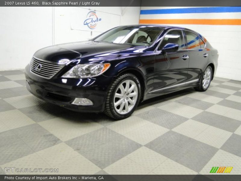 Black Sapphire Pearl / Light Gray 2007 Lexus LS 460