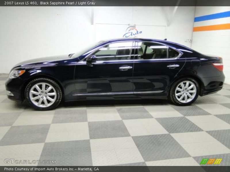 Black Sapphire Pearl / Light Gray 2007 Lexus LS 460