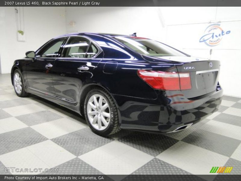 Black Sapphire Pearl / Light Gray 2007 Lexus LS 460
