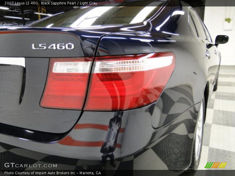 Black Sapphire Pearl / Light Gray 2007 Lexus LS 460