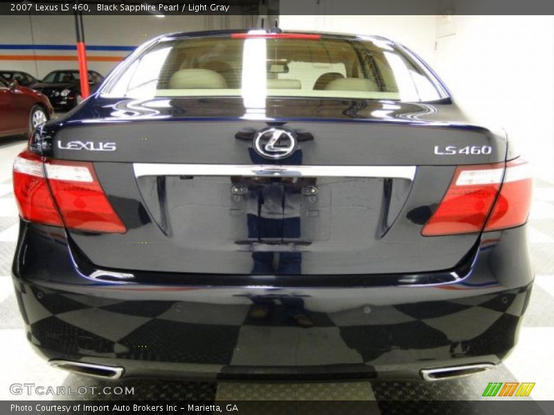 Black Sapphire Pearl / Light Gray 2007 Lexus LS 460