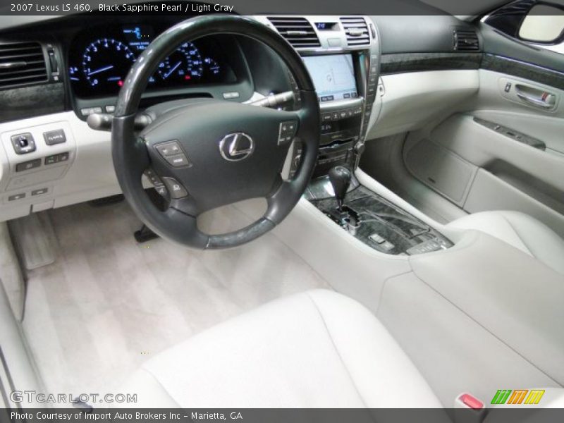 Black Sapphire Pearl / Light Gray 2007 Lexus LS 460