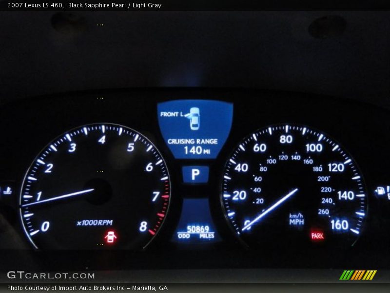 Black Sapphire Pearl / Light Gray 2007 Lexus LS 460