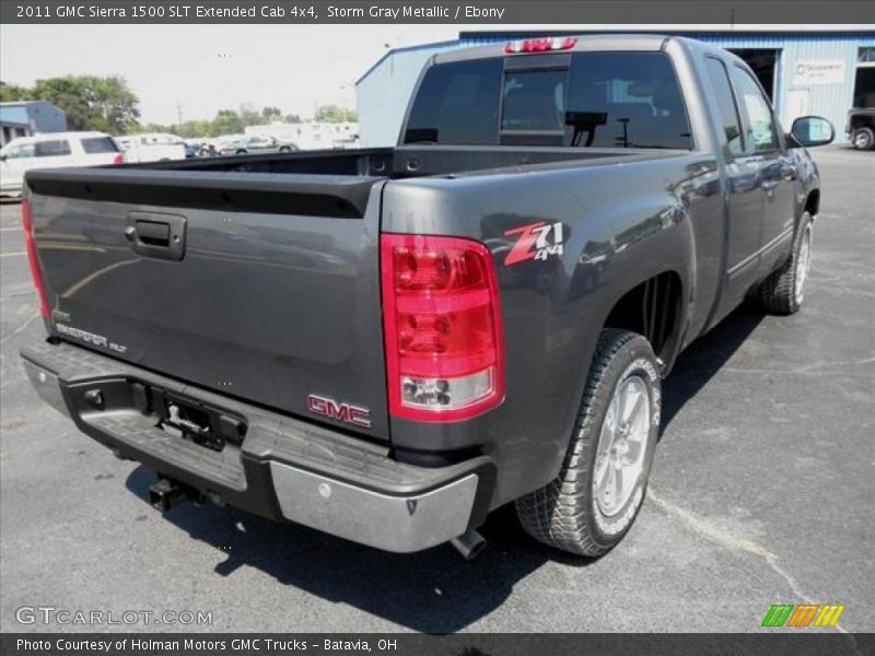 Storm Gray Metallic / Ebony 2011 GMC Sierra 1500 SLT Extended Cab 4x4