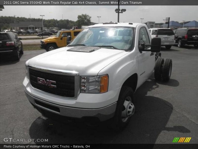 Summit White / Dark Titanium 2011 GMC Sierra 3500HD Work Truck Regular Cab 4x4 Chassis