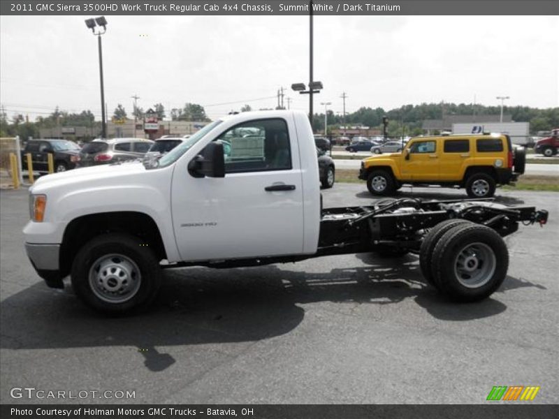 Summit White / Dark Titanium 2011 GMC Sierra 3500HD Work Truck Regular Cab 4x4 Chassis
