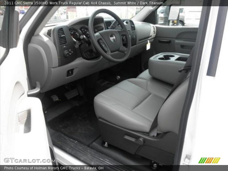 Summit White / Dark Titanium 2011 GMC Sierra 3500HD Work Truck Regular Cab 4x4 Chassis