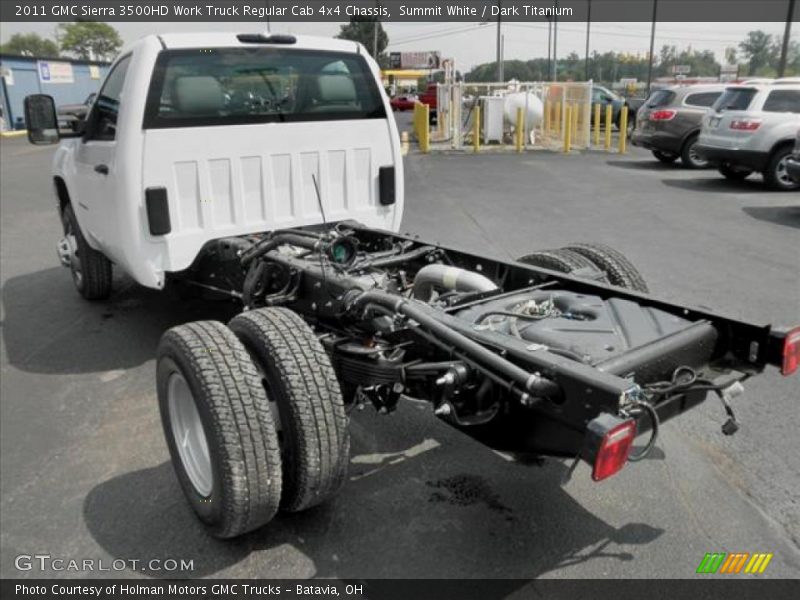 Summit White / Dark Titanium 2011 GMC Sierra 3500HD Work Truck Regular Cab 4x4 Chassis