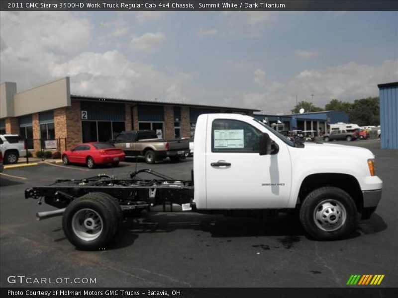 Summit White / Dark Titanium 2011 GMC Sierra 3500HD Work Truck Regular Cab 4x4 Chassis