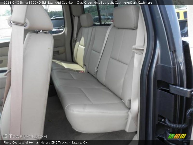 Gray Green Metallic / Light Cashmere/Dark Cashmere 2011 GMC Sierra 3500HD SLT Extended Cab 4x4