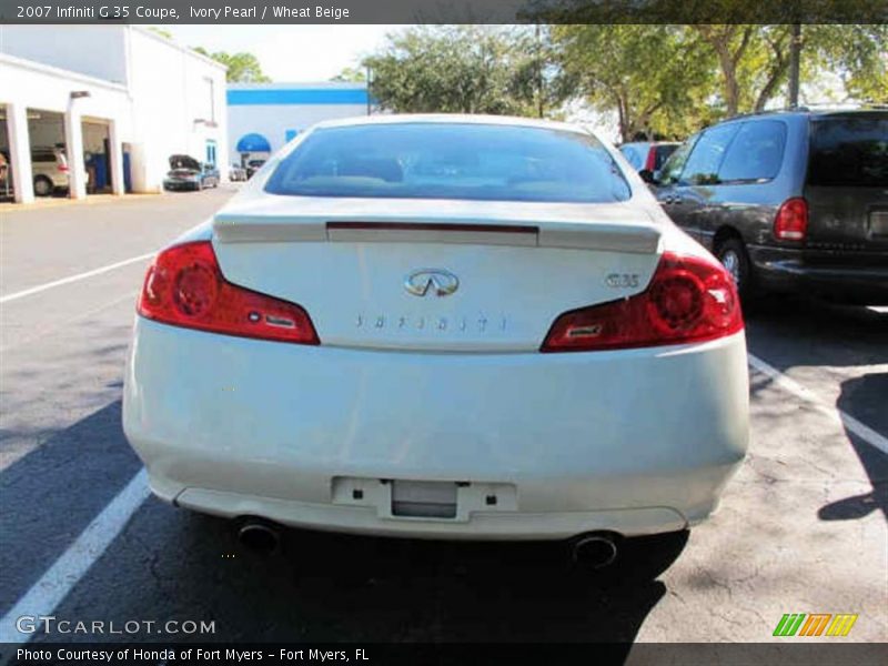Ivory Pearl / Wheat Beige 2007 Infiniti G 35 Coupe