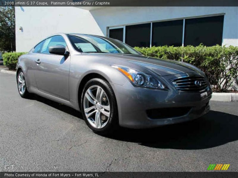 Platinum Graphite Gray / Graphite 2008 Infiniti G 37 Coupe