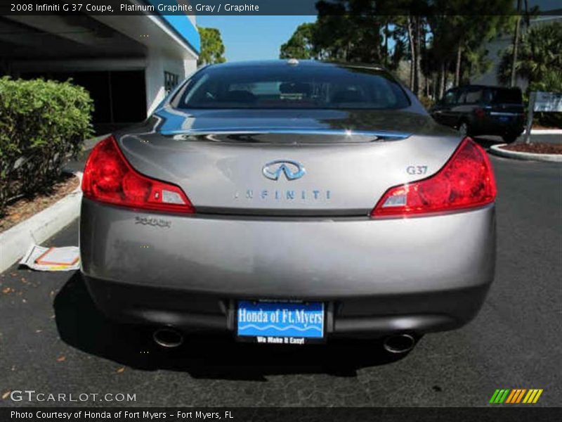 Platinum Graphite Gray / Graphite 2008 Infiniti G 37 Coupe
