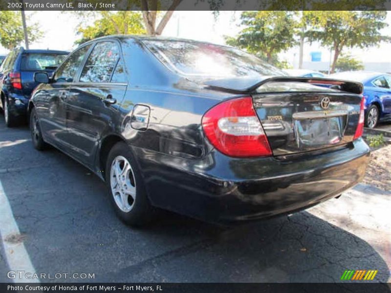 Black / Stone 2002 Toyota Camry LE