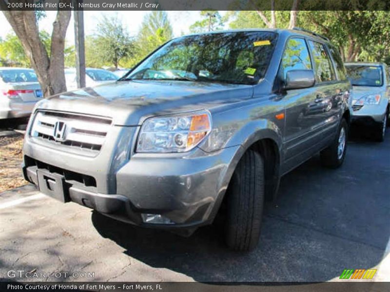 Nimbus Gray Metallic / Gray 2008 Honda Pilot EX-L