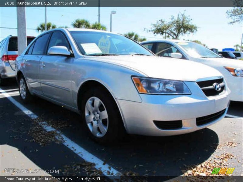 Bright Silver / Gray 2008 Hyundai Sonata GLS