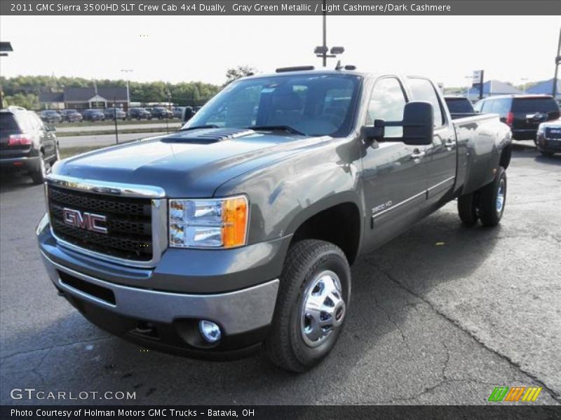 Front 3/4 View of 2011 Sierra 3500HD SLT Crew Cab 4x4 Dually