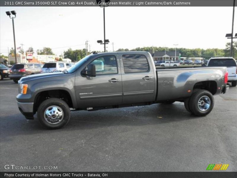  2011 Sierra 3500HD SLT Crew Cab 4x4 Dually Gray Green Metallic