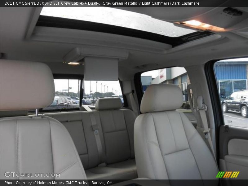 Gray Green Metallic / Light Cashmere/Dark Cashmere 2011 GMC Sierra 3500HD SLT Crew Cab 4x4 Dually