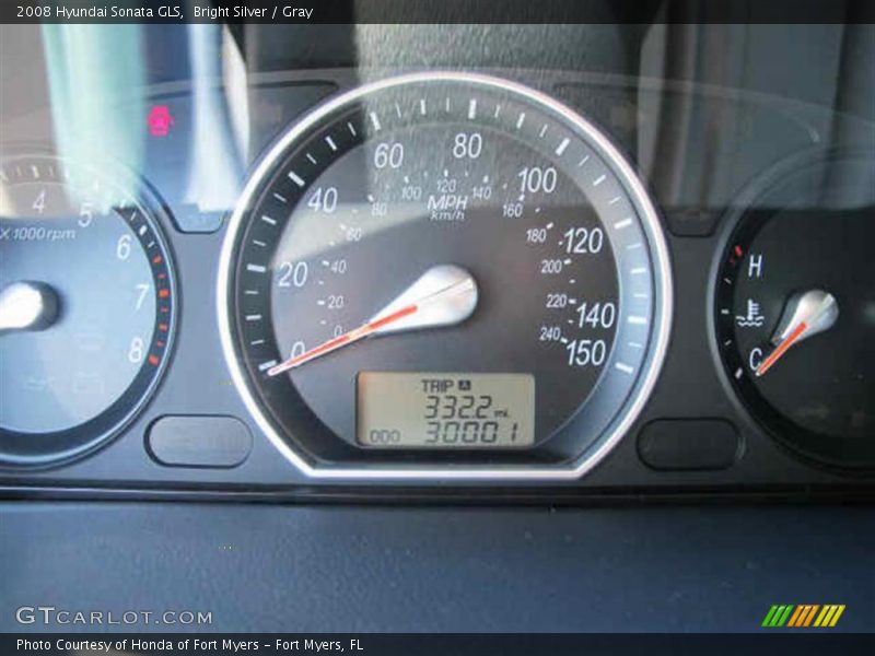 Bright Silver / Gray 2008 Hyundai Sonata GLS