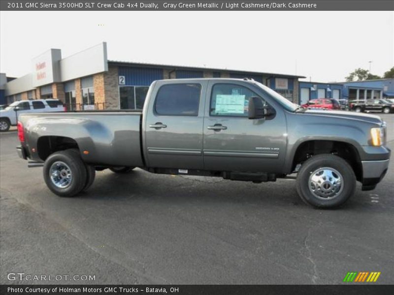  2011 Sierra 3500HD SLT Crew Cab 4x4 Dually Gray Green Metallic