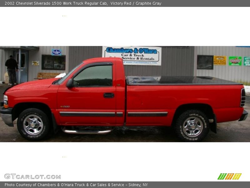 Victory Red / Graphite Gray 2002 Chevrolet Silverado 1500 Work Truck Regular Cab