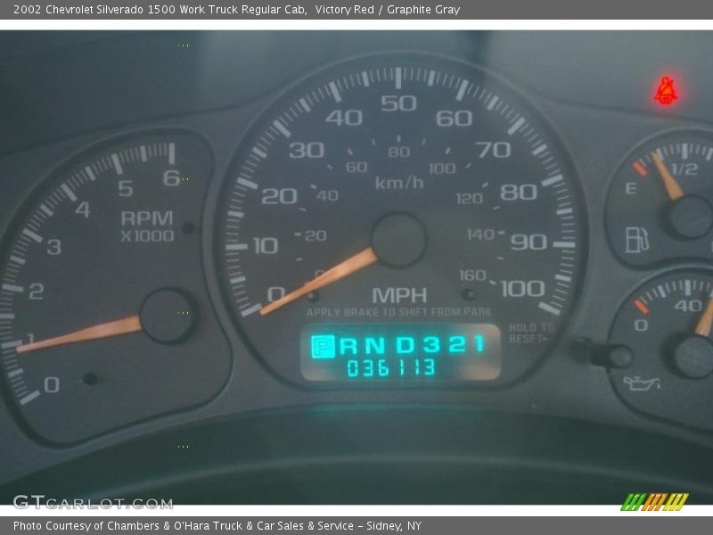 Victory Red / Graphite Gray 2002 Chevrolet Silverado 1500 Work Truck Regular Cab
