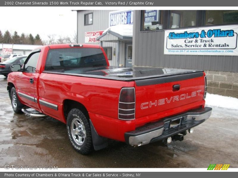 Victory Red / Graphite Gray 2002 Chevrolet Silverado 1500 Work Truck Regular Cab