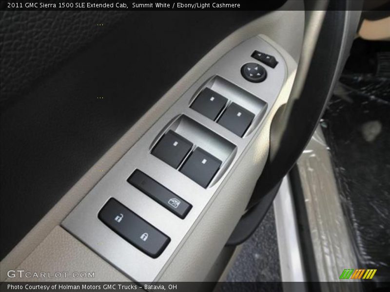 Summit White / Ebony/Light Cashmere 2011 GMC Sierra 1500 SLE Extended Cab