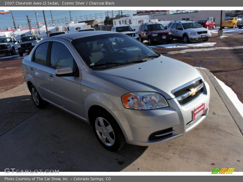 Cosmic Silver / Charcoal Black 2007 Chevrolet Aveo LS Sedan