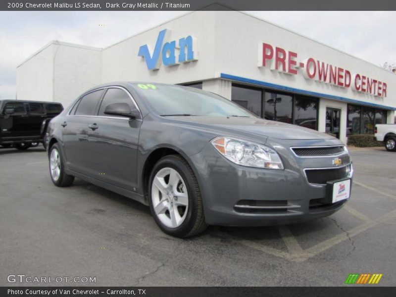 Dark Gray Metallic / Titanium 2009 Chevrolet Malibu LS Sedan
