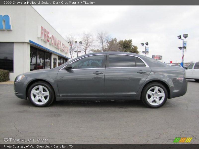 Dark Gray Metallic / Titanium 2009 Chevrolet Malibu LS Sedan