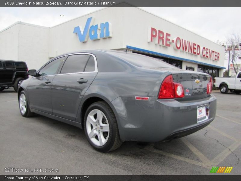 Dark Gray Metallic / Titanium 2009 Chevrolet Malibu LS Sedan
