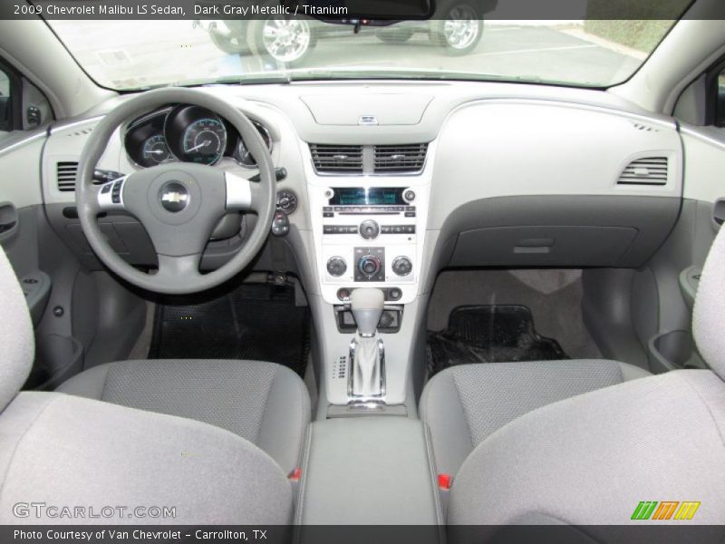 Dark Gray Metallic / Titanium 2009 Chevrolet Malibu LS Sedan