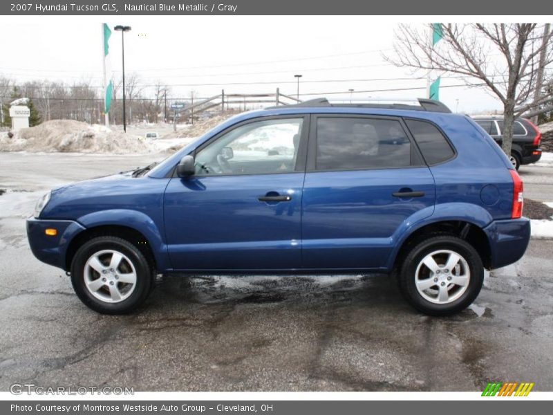 Nautical Blue Metallic / Gray 2007 Hyundai Tucson GLS