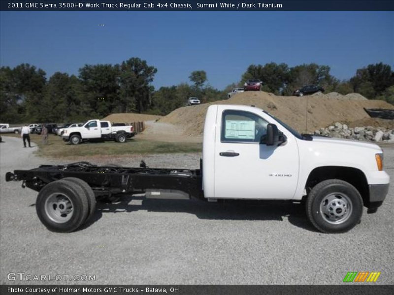 Summit White / Dark Titanium 2011 GMC Sierra 3500HD Work Truck Regular Cab 4x4 Chassis