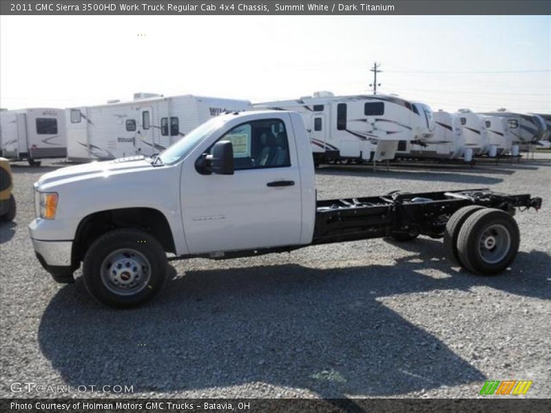 Summit White / Dark Titanium 2011 GMC Sierra 3500HD Work Truck Regular Cab 4x4 Chassis