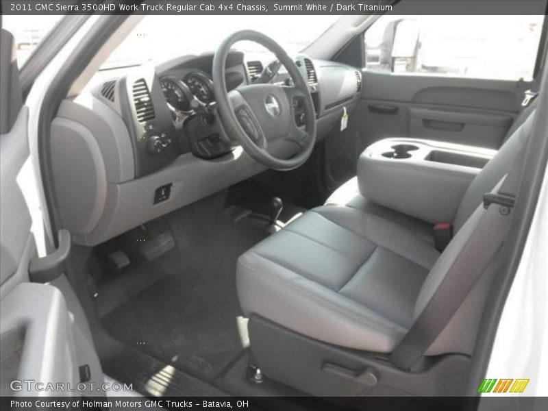 Summit White / Dark Titanium 2011 GMC Sierra 3500HD Work Truck Regular Cab 4x4 Chassis