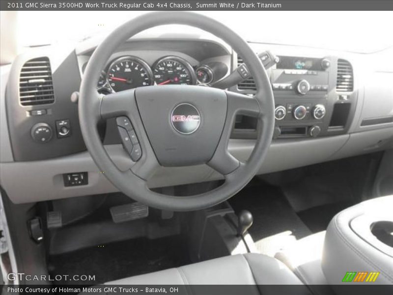 Summit White / Dark Titanium 2011 GMC Sierra 3500HD Work Truck Regular Cab 4x4 Chassis