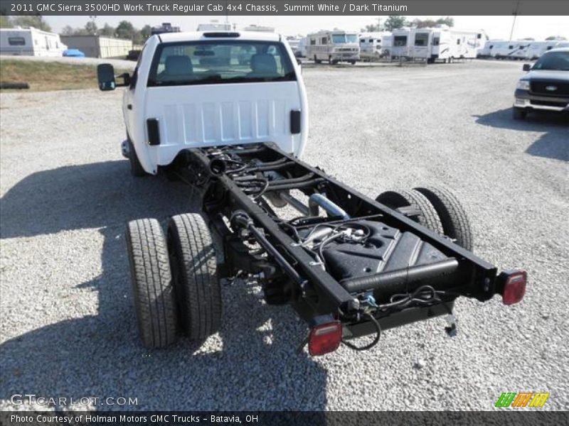  2011 Sierra 3500HD Work Truck Regular Cab 4x4 Chassis Summit White