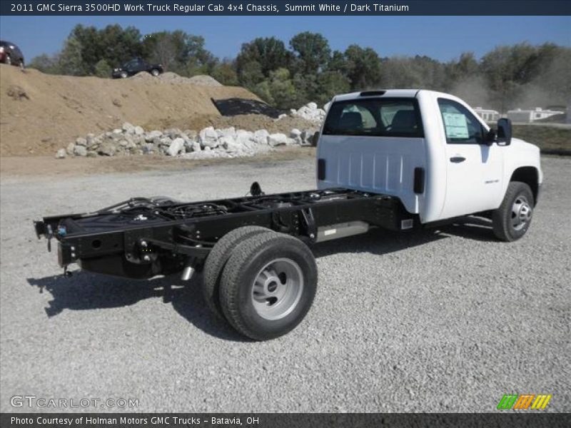  2011 Sierra 3500HD Work Truck Regular Cab 4x4 Chassis Summit White