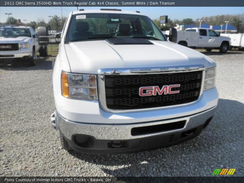 Summit White / Dark Titanium 2011 GMC Sierra 3500HD Work Truck Regular Cab 4x4 Chassis