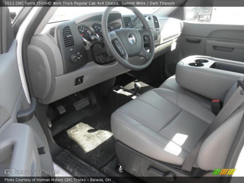  2011 Sierra 3500HD Work Truck Regular Cab 4x4 Chassis Dark Titanium Interior