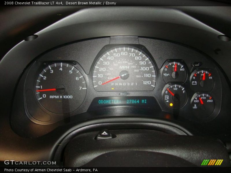 Desert Brown Metallic / Ebony 2008 Chevrolet TrailBlazer LT 4x4